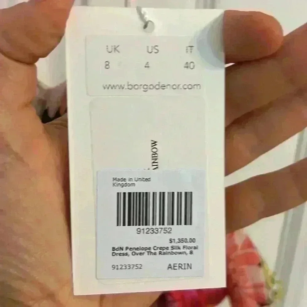 Borgo‎ de Nor Penelope Floral-print Silk-crepe Maxi Dress Size 4 - Picture 6 of 6